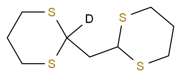 2-(1,3-dithian-2-ylmethyl)(2-<sup>2</sup>H)-1,3-dithiane_分子结构_CAS_31401-53-3