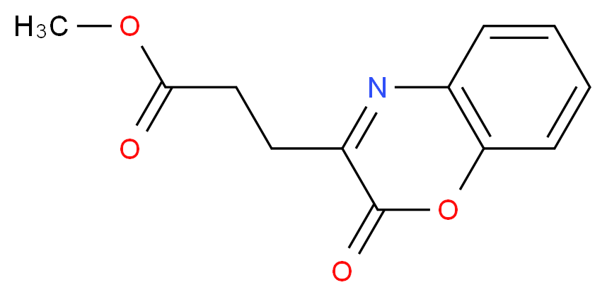 methyl 3-(2-oxo-2H-1,4-benzoxazin-3-yl)propanoate_分子结构_CAS_)