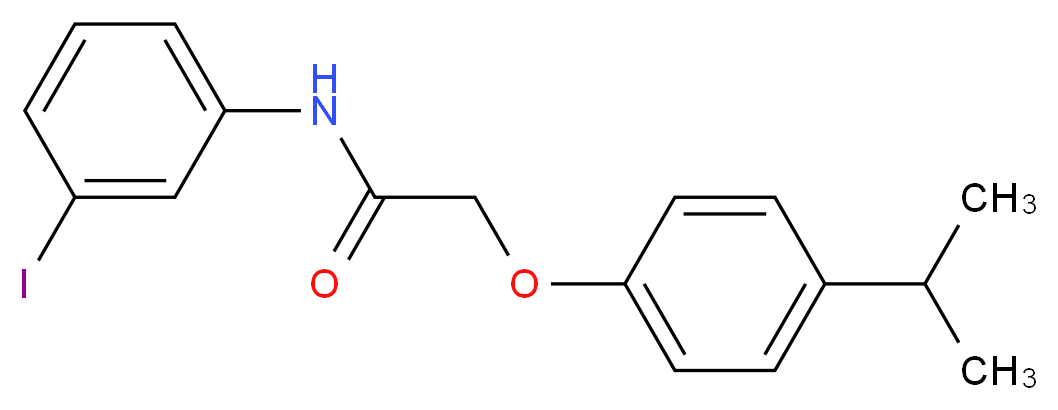 N-(3-iodophenyl)-2-(4-isopropylphenoxy)acetamide_分子结构_CAS_432509-06-3)