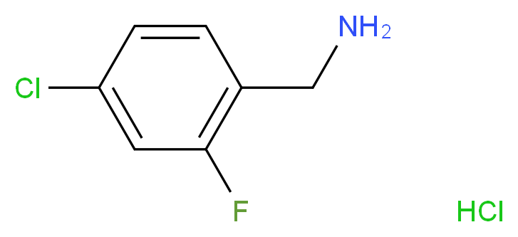 4-Chloro-2-fluorobenzylamine hydrochloride 98%_分子结构_CAS_202982-63-6)