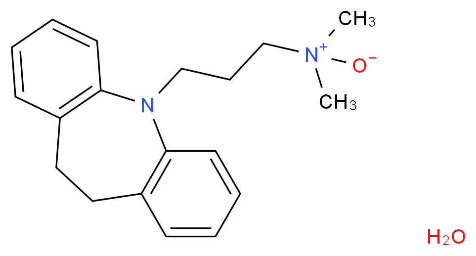3-{2-azatricyclo[9.4.0.0<sup>3</sup>,<sup>8</sup>]pentadeca-1(11),3(8),4,6,12,14-hexaen-2-yl}-N,N-dimethylpropanamine oxide hydrate_分子结构_CAS_6829-98-7