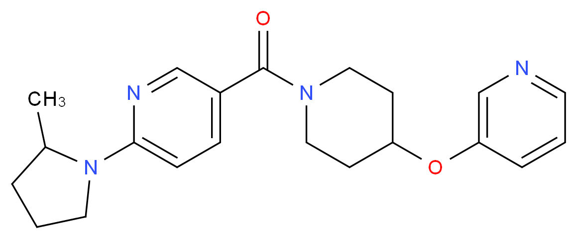 2-(2-methylpyrrolidin-1-yl)-5-{[4-(pyridin-3-yloxy)piperidin-1-yl]carbonyl}pyridine_分子结构_CAS_)