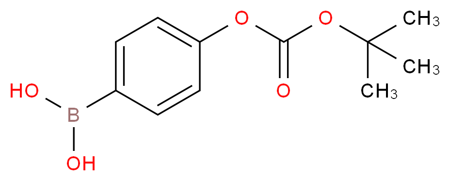 4-(叔丁氧基羰氧基)苯硼酸_分子结构_CAS_380430-70-6)