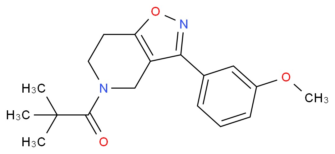 5-(2,2-dimethylpropanoyl)-3-(3-methoxyphenyl)-4,5,6,7-tetrahydroisoxazolo[4,5-c]pyridine_分子结构_CAS_)