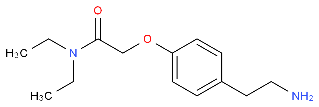 2-[4-(2-aminoethyl)phenoxy]-N,N-diethylacetamide_分子结构_CAS_133025-92-0