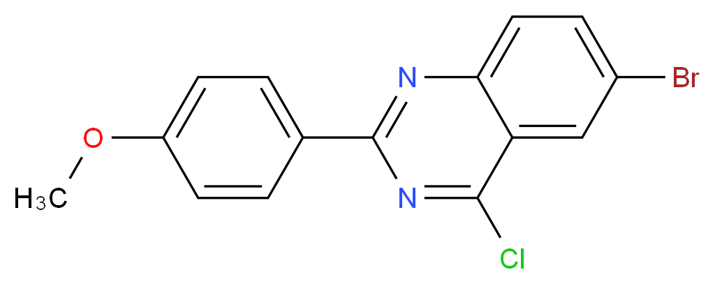 6-bromo-4-chloro-2-(4-methoxyphenyl)quinazoline_分子结构_CAS_885277-19-0