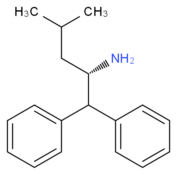 (2S)-4-methyl-1,1-diphenylpentan-2-amine_分子结构_CAS_233772-40-2