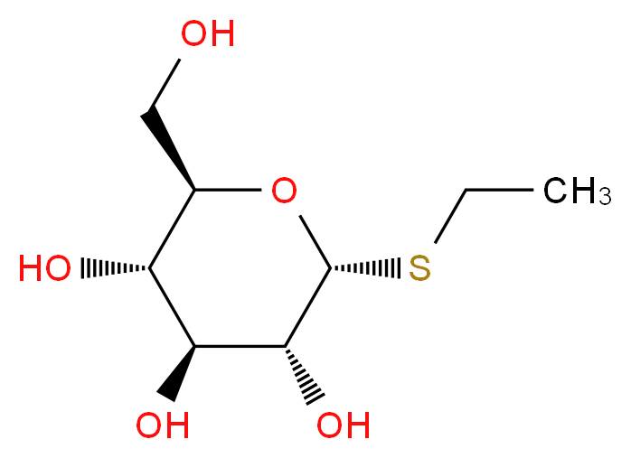 Ethyl α-Thioglucopyranoside_分子结构_CAS_13533-58-9)