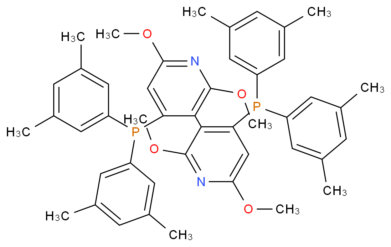 (R)-(+)-2,2′,6,6′-四甲氧基-4,4′-双(二(3,5-二甲苯基)膦-3,3′-联吡啶_分子结构_CAS_442905-33-1)