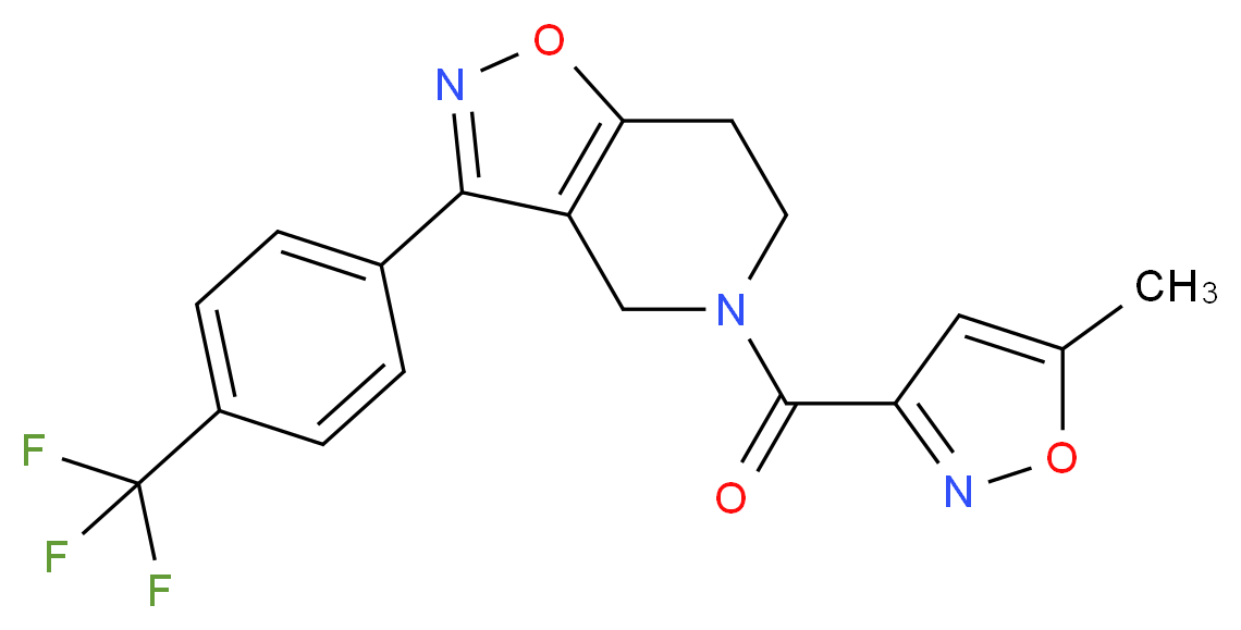 5-[(5-methyl-3-isoxazolyl)carbonyl]-3-[4-(trifluoromethyl)phenyl]-4,5,6,7-tetrahydroisoxazolo[4,5-c]pyridine_分子结构_CAS_)