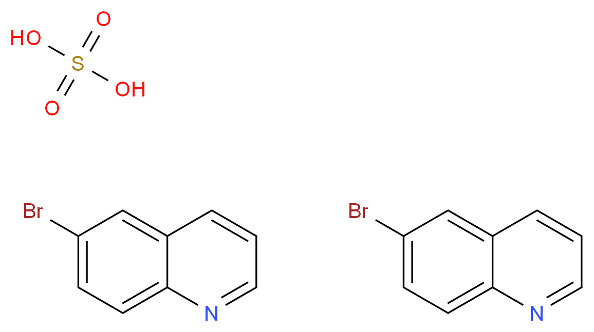 bis(6-bromoquinoline); sulfuric acid_分子结构_CAS_1072944-78-5