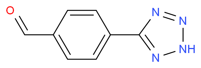 4-(1H-1,2,3,4-tetrazol-5-yl)benzaldehyde_分子结构_CAS_74815-22-8