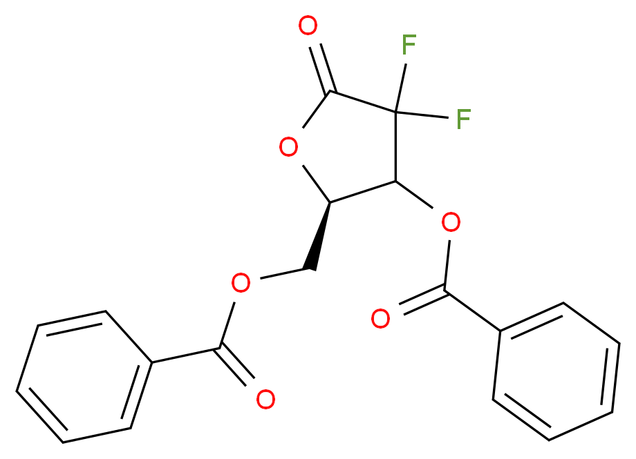 2-Deoxy-2,2-difluoro-D-erythro-pentofuranos-1-ulose-3,5-dibenzoate_分子结构_CAS_122111-01-7)