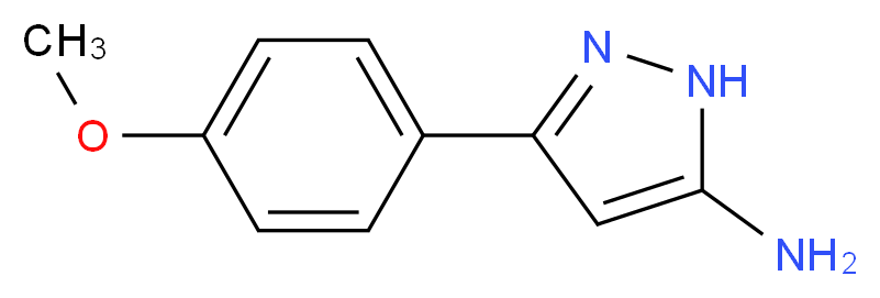 3-(4-Methoxyphenyl)-1H-pyrazol-5-amine_分子结构_CAS_19541-95-8)