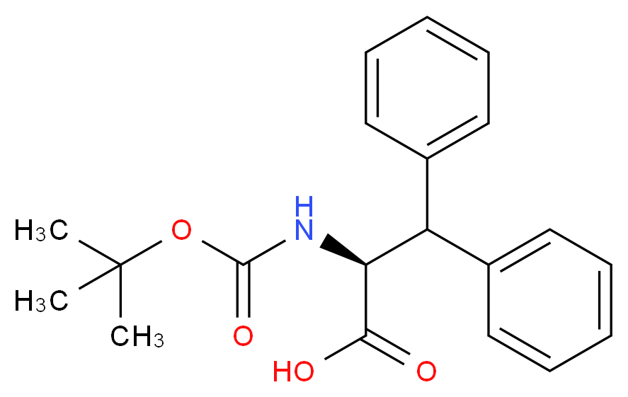 N-Boc-3,3-二苯基-L-丙氨酸_分子结构_CAS_138662-63-2)