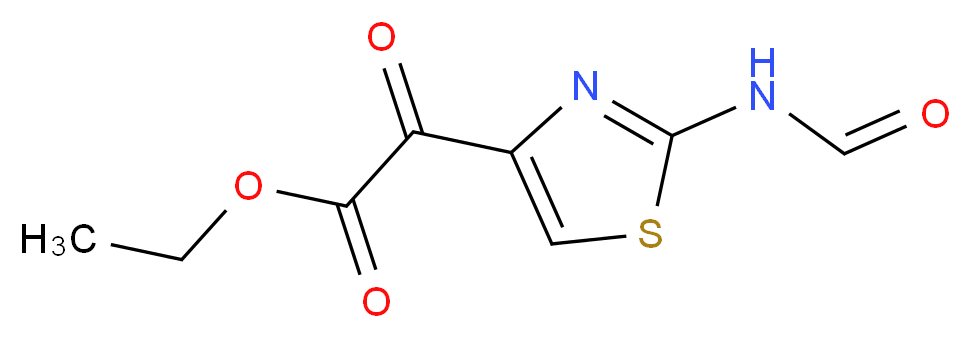 甲酰氨基噻唑乙醛酸乙酯_分子结构_CAS_64987-03-7)