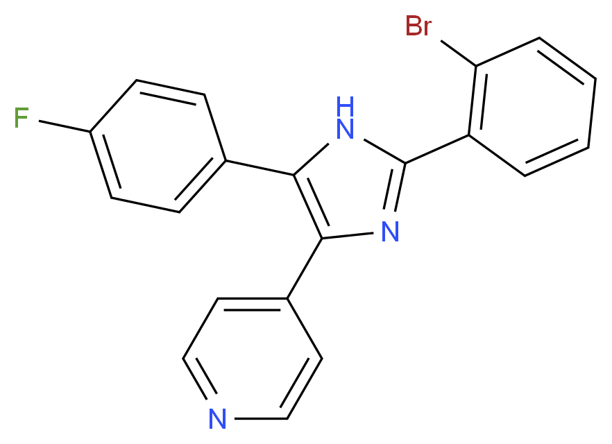 4-(2-(2-bromophenyl)-5-(4-fluorophenyl)-1h-imidazol-4-yl)pyridine_分子结构_CAS_384820-17-1)