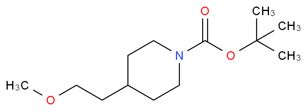 tert-Butyl 4-(2-methoxyethyl)-piperidine-1-carboxylate_分子结构_CAS_509147-79-9)