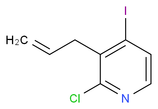 2-chloro-4-iodo-3-(prop-2-en-1-yl)pyridine_分子结构_CAS_1142192-13-9