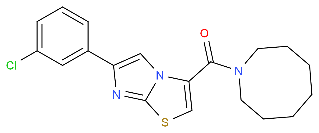 3-(1-azocanylcarbonyl)-6-(3-chlorophenyl)imidazo[2,1-b][1,3]thiazole_分子结构_CAS_)