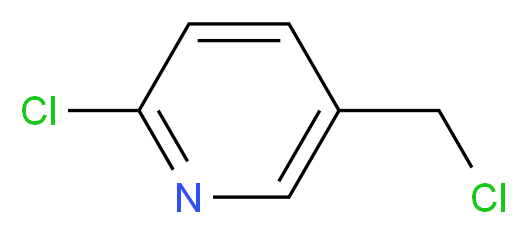 2-chloro-5-(chloromethyl)pyridine_分子结构_CAS_70258-18-3