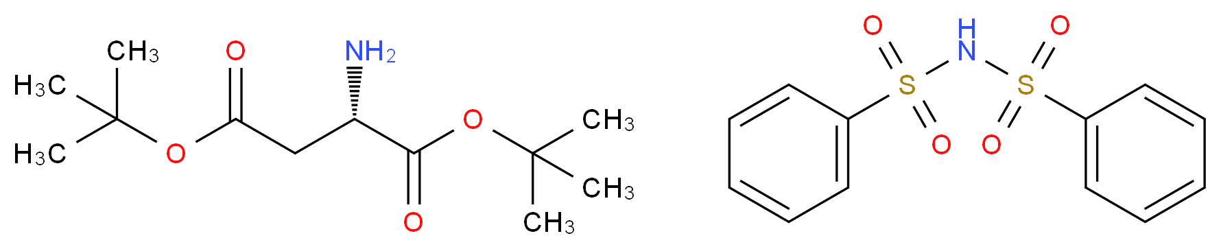 N-(benzenesulfonyl)benzenesulfonamide 1,4-di-tert-butyl (2S)-2-aminobutanedioate_分子结构_CAS_70534-48-4