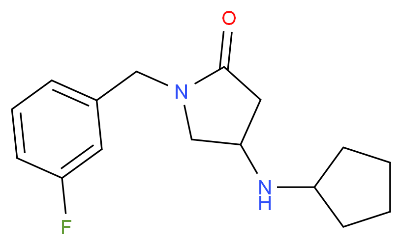 4-(cyclopentylamino)-1-(3-fluorobenzyl)-2-pyrrolidinone_分子结构_CAS_)