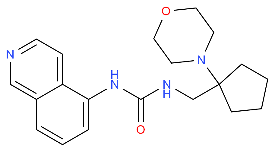 N-isoquinolin-5-yl-N'-[(1-morpholin-4-ylcyclopentyl)methyl]urea_分子结构_CAS_)