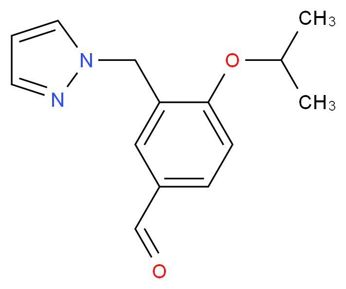 4-Isopropoxy-3-pyrazol-1-ylmethyl-benzaldehyde_分子结构_CAS_)