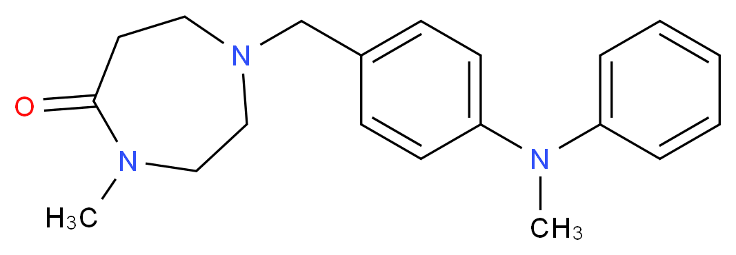 4-methyl-1-{4-[methyl(phenyl)amino]benzyl}-1,4-diazepan-5-one_分子结构_CAS_)