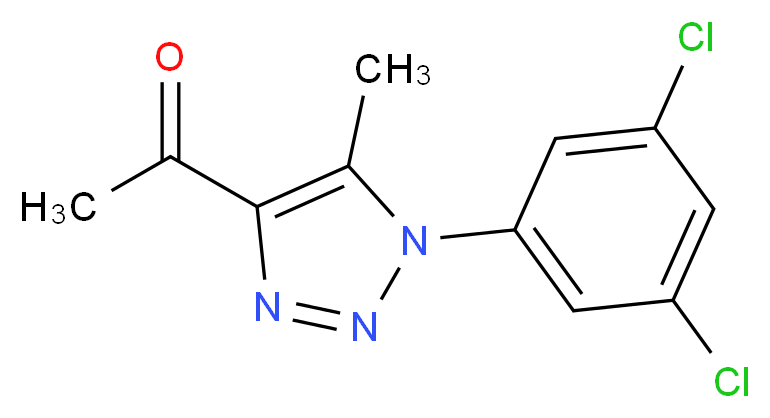 1-[1-(3,5-dichlorophenyl)-5-methyl-1H-1,2,3-triazol-4-yl]ethan-1-one_分子结构_CAS_667865-24-9