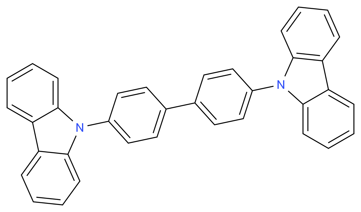 4,4'-双(N-咔唑)-1,1'-联苯_分子结构_CAS_58328-31-7)