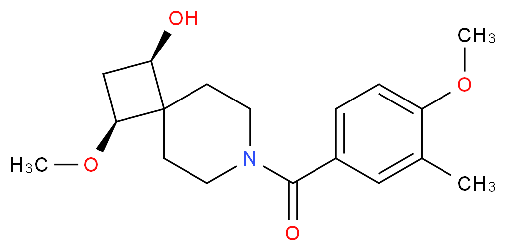 (1R*,3S*)-3-methoxy-7-(4-methoxy-3-methylbenzoyl)-7-azaspiro[3.5]nonan-1-ol_分子结构_CAS_)