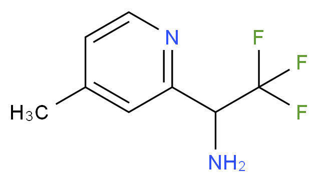 2,2,2-trifluoro-1-(4-methylpyridin-2-yl)ethan-1-amine_分子结构_CAS_1060805-00-6