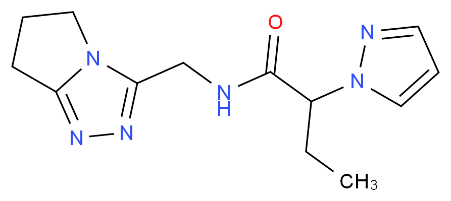 N-(6,7-dihydro-5H-pyrrolo[2,1-c][1,2,4]triazol-3-ylmethyl)-2-(1H-pyrazol-1-yl)butanamide_分子结构_CAS_)