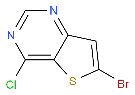 6-Bromo-4-chlorothieno[3,2-d]pyrimidine_分子结构_CAS_225385-03-5)