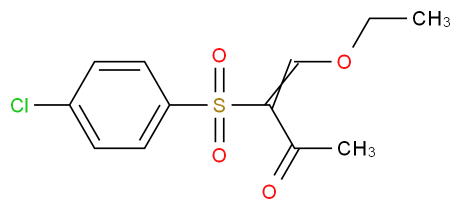 3-(4-chlorobenzenesulfonyl)-4-ethoxybut-3-en-2-one_分子结构_CAS_32083-35-5