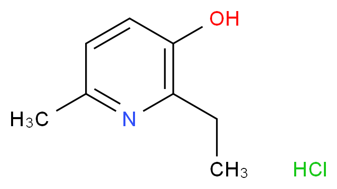 2-ethyl-6-methylpyridin-3-ol hydrochloride_分子结构_CAS_13258-59-8