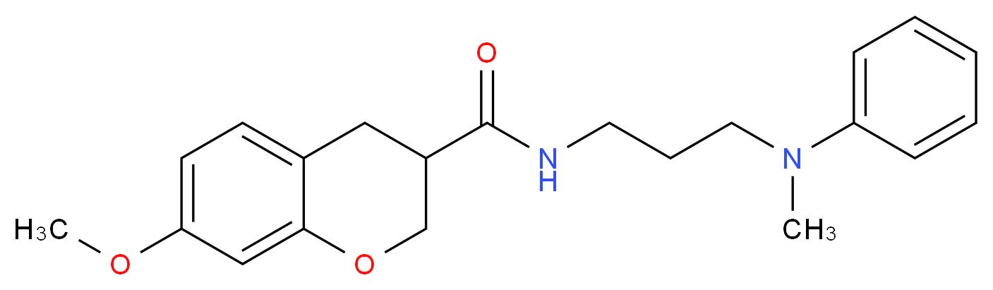 7-methoxy-N-{3-[methyl(phenyl)amino]propyl}chromane-3-carboxamide_分子结构_CAS_)