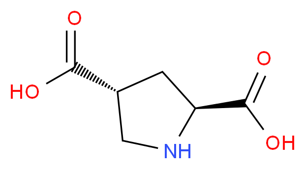 L-trans-Pyrrolidine-2,4-dicarboxylic acid_分子结构_CAS_64769-66-0)
