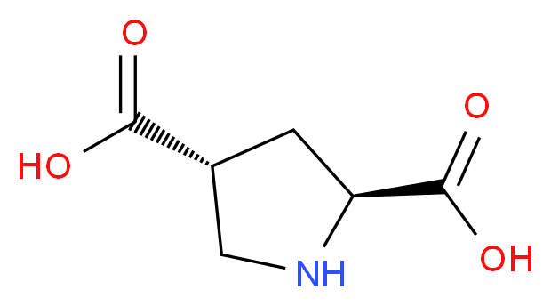 L-trans-PYRROLIDINE-2,4-DICARBOXYLIC ACID_分子结构_CAS_64769-66-0)