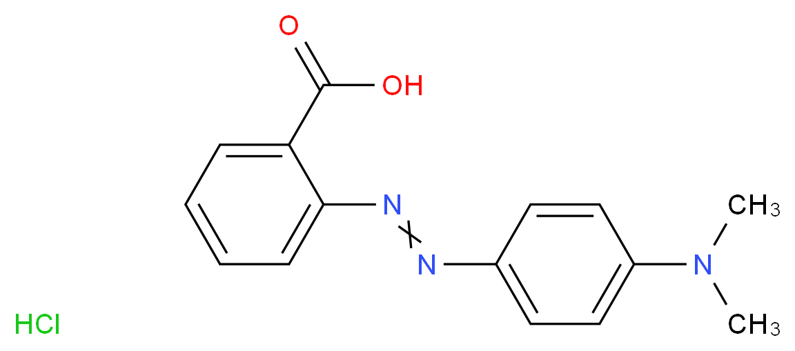 2-[(E)-2-[4-(dimethylamino)phenyl]diazen-1-yl]benzoic acid hydrochloride_分子结构_CAS_63451-28-5