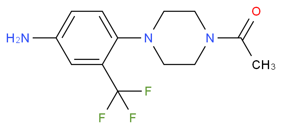 4-(4-Acetylpiperazin-1-yl)-3-(trifluoromethyl)aniline_分子结构_CAS_)