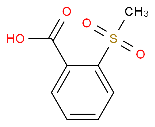 2-(甲基磺酰)苯甲酸_分子结构_CAS_33963-55-2)