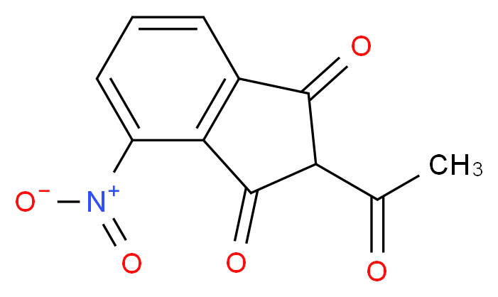 2-Acetyl-4-nitroindan-1,3-dione_分子结构_CAS_)
