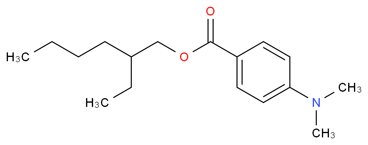 对二甲氨基苯甲酸异辛酯_分子结构_CAS_21245-02-3)