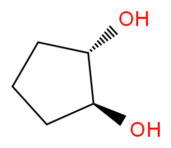 (1S,2S)-cyclopentane-1,2-diol_分子结构_CAS_63261-45-0