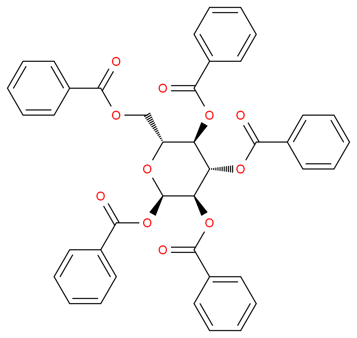 α-D-五苯甲酸酰葡萄糖_分子结构_CAS_22415-91-4)