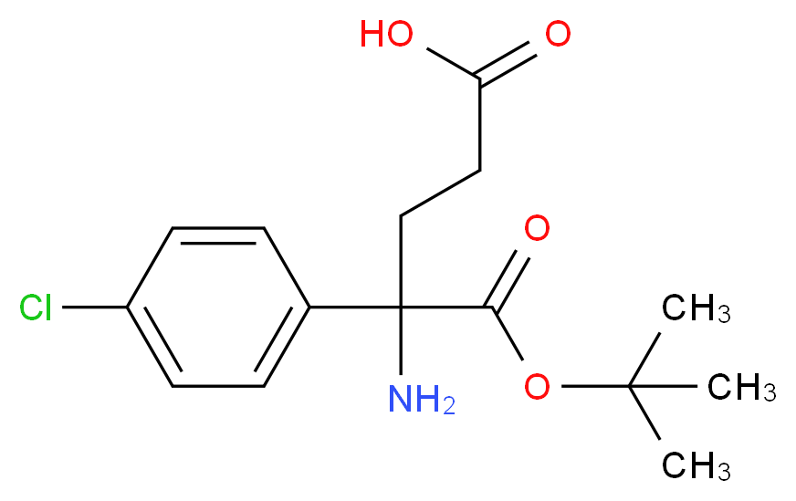 4-amino-5-(tert-butoxy)-4-(4-chlorophenyl)-5-oxopentanoic acid_分子结构_CAS_284493-65-8