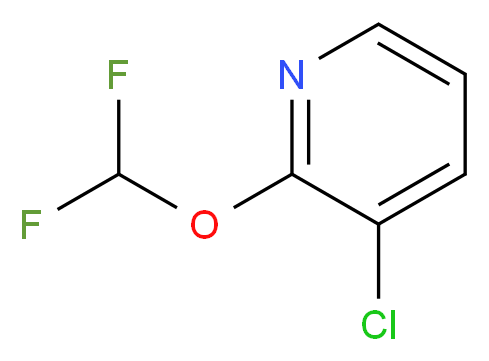 3-chloro-2-(difluoromethoxy)pyridine_分子结构_CAS_1214374-09-0